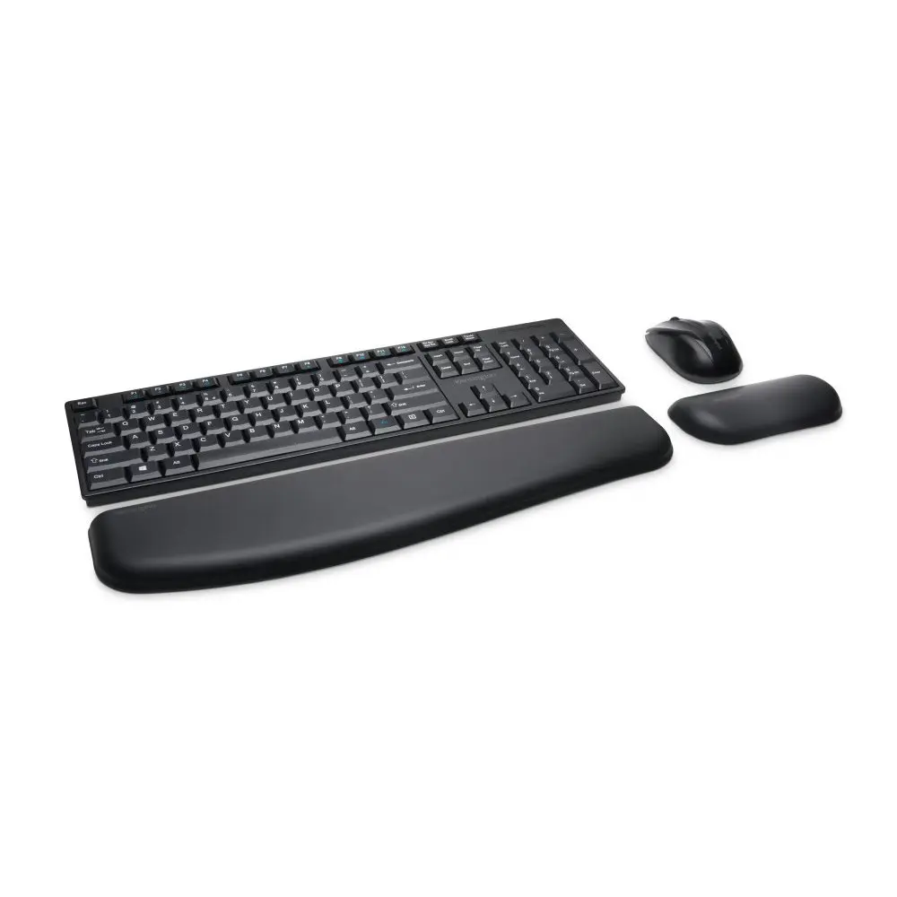 Kensington Pro Fit Low Profile Wireless Keyboard/Mouse Set For Desktop Black