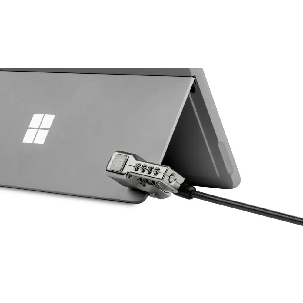 Kensington 4-Wheel Combination Lock Security Cable For Surface Pro/Go Black