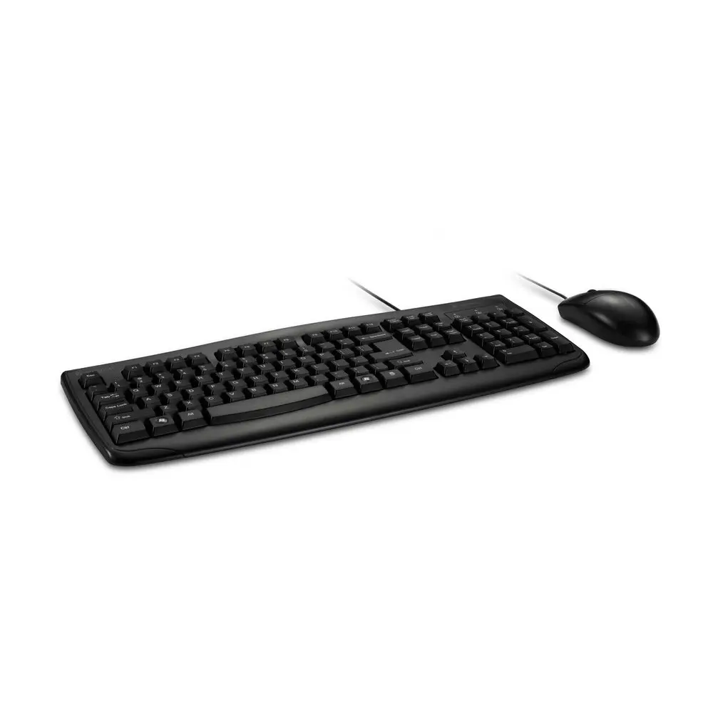 Kensington Profit Washable USB Wired Keyboard/Mouse Set For Desktop/Laptop Black