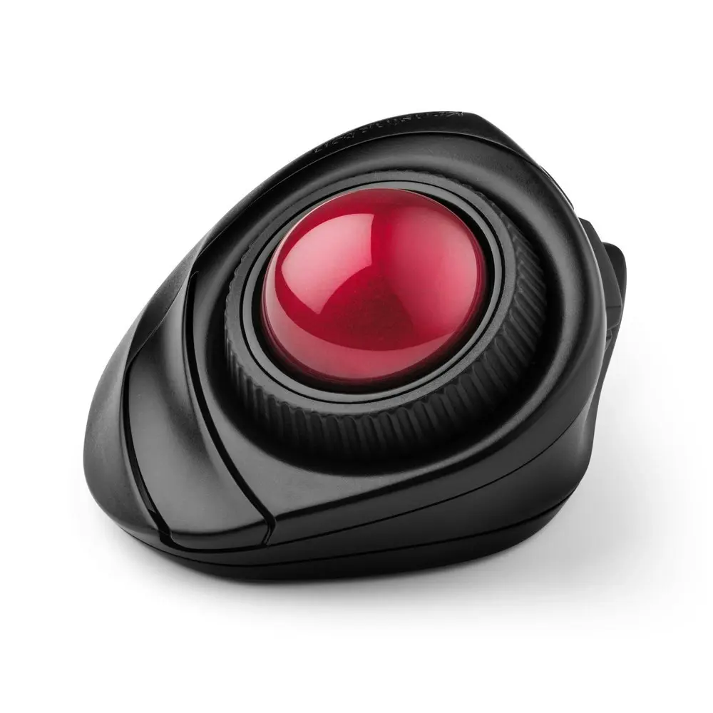 Kensington Orbit Fusion Wireless 2.4GHz Trackball Mouse For Laptop/PC Black/Red