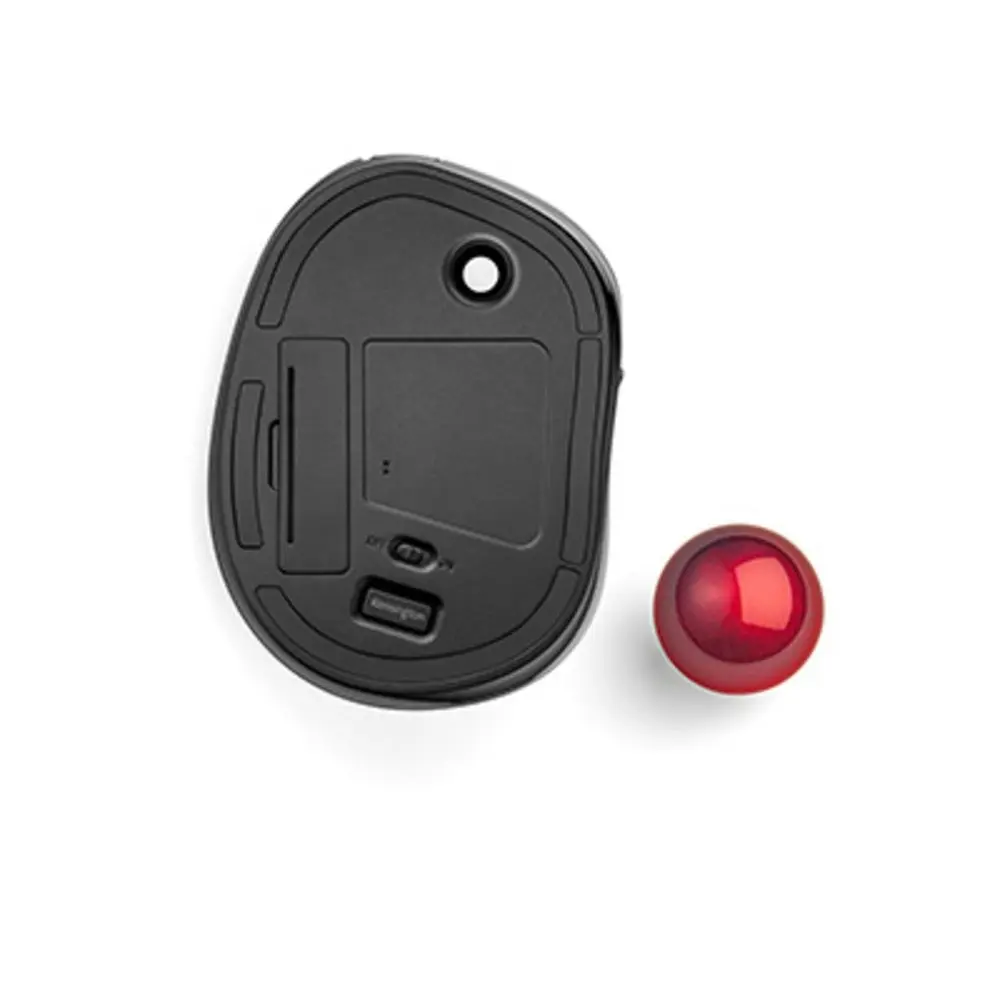 Kensington Orbit Fusion Wireless 2.4GHz Trackball Mouse For Laptop/PC Black/Red