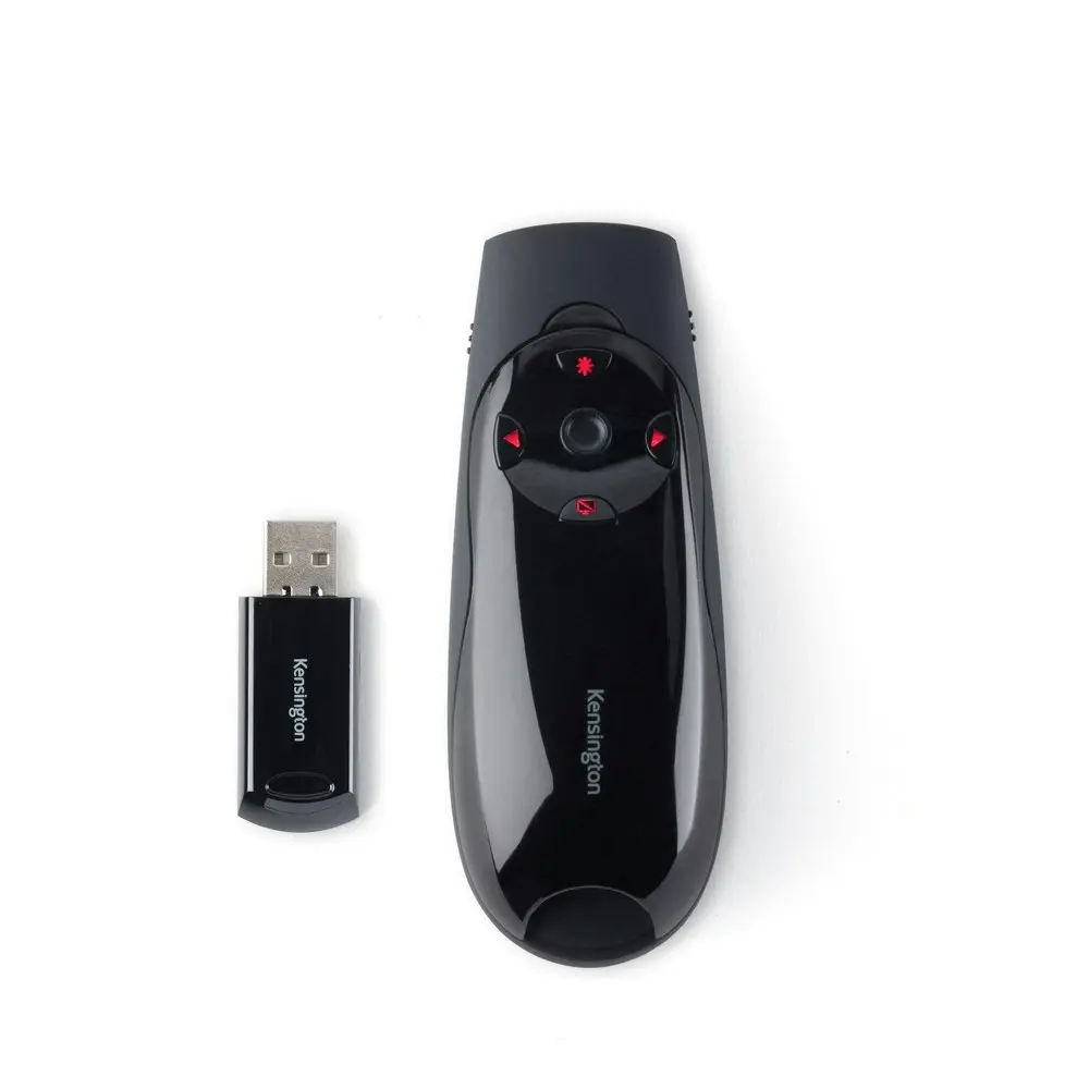 Kensington Wireless Presenter Expert Red Laser Remote w/ USB Receiver Black