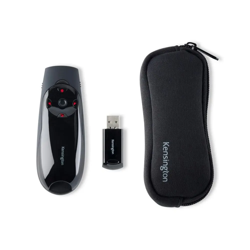 Kensington Wireless Presenter Expert Red Laser Remote w/ USB Receiver Black