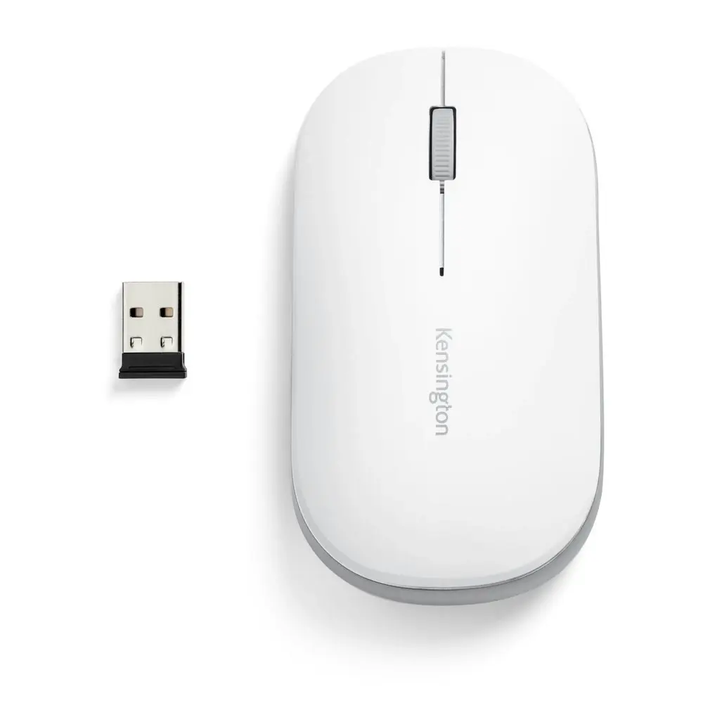 Kensington Suretrack 2.0 Wireless 2.4GHz Bluetooth Mouse For Laptop White/Silver