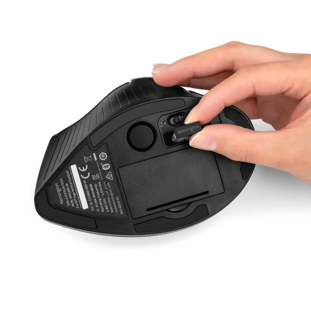 Kensington Profit Wireless Vertical Trackball Mouse For Laptop/Computer Black