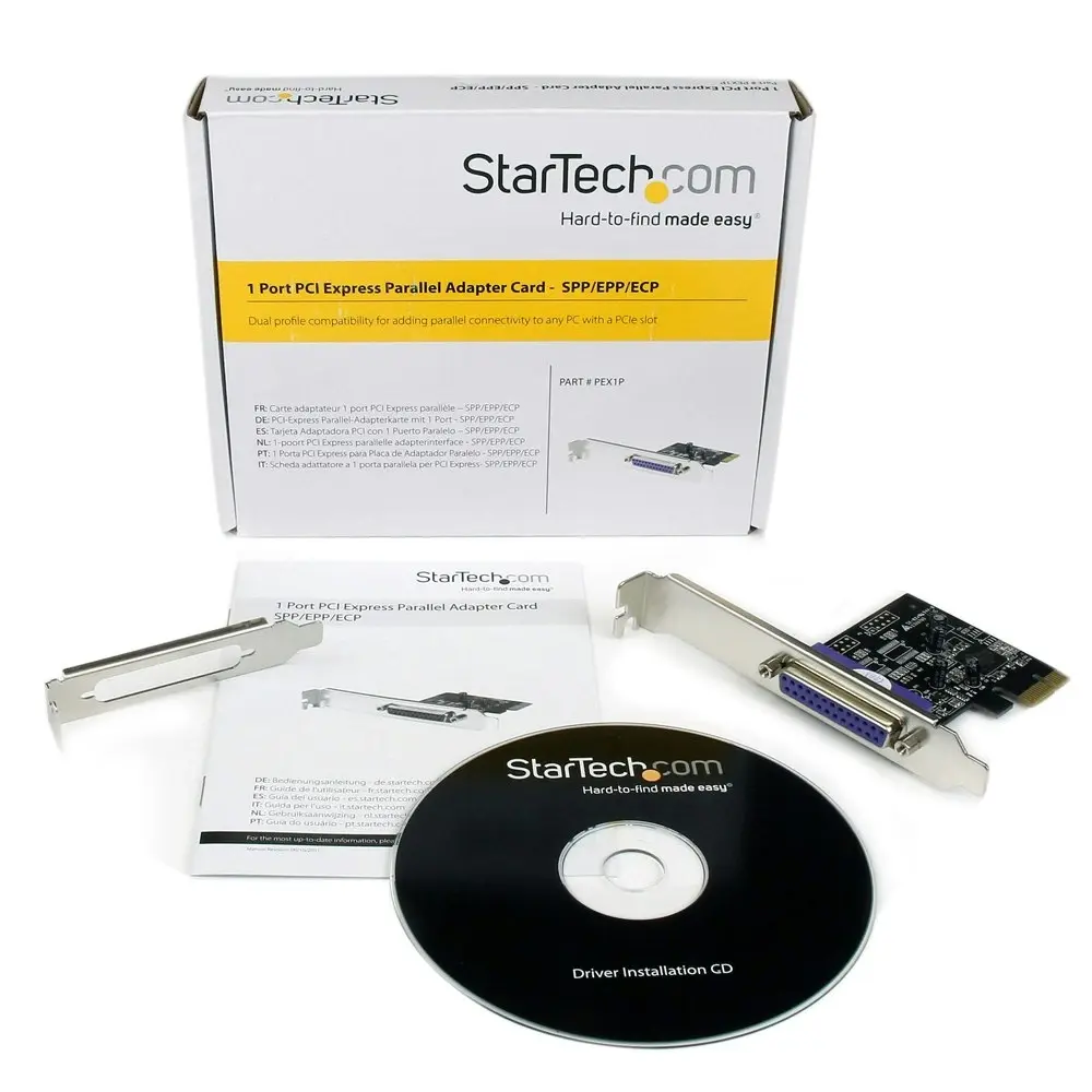 StarTech 1 Port PCI Express/PCIE Dual Profile Parallel Adapter Connector/Card