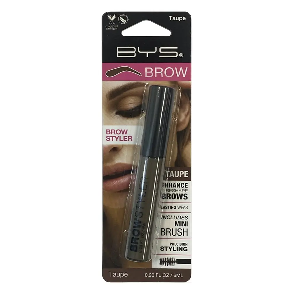 2x BYS 6ml Eyebrow Brow Gel Styler w/ Mini Brush Taupe Face Makeup Eye Cosmetics