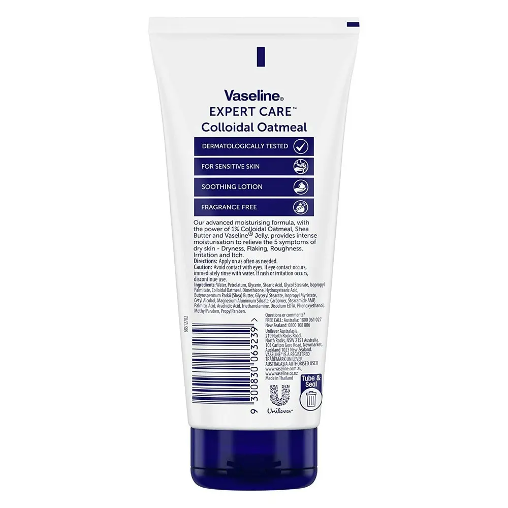 3x Vaseline Soothing/Restoring Body Lotion/Moisturiser Colloidal Oatmeal 200ml