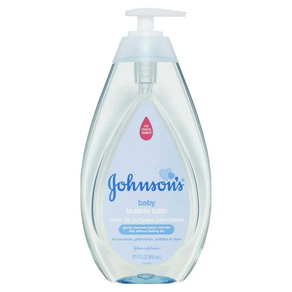 2x Johnson's Baby Gentle Cleansing Soothing Bubble Bath Liquid Bottle 800ml