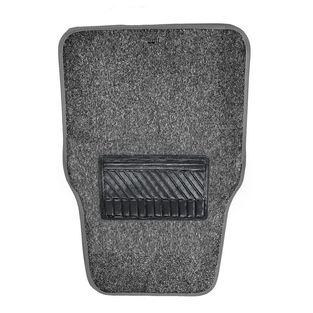 4pc Carpet Car Floor Mats Set/Floormat Front/Back Rear Seat Large Grey