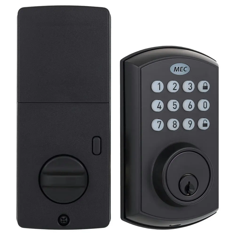 Mec Electronic 50 Code IP54 Smart Home Door Lock Deadbolt Zinc Alloy Matt Black