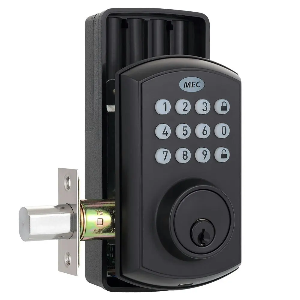 Mec Electronic 50 Code IP54 Smart Home Door Lock Deadbolt Zinc Alloy Matt Black