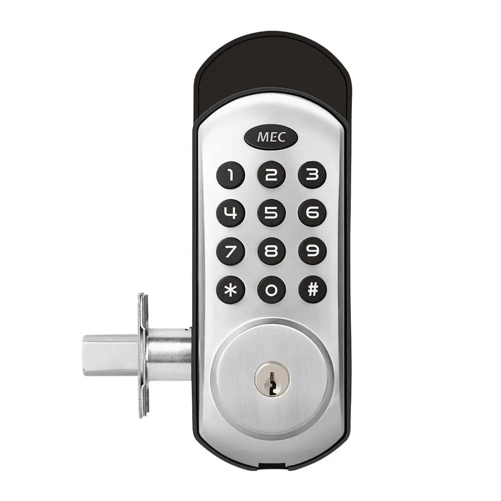 Mec Electronic 20 Code IP54 Safety/Security Smart Home Door Lock Deadbolt Chrome