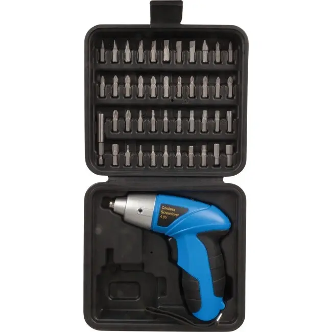 42pc 4.8V Cordless Screwdriver/Philips/Torx/Pozi/Hex w/ Bit Set Tool Kit/Case