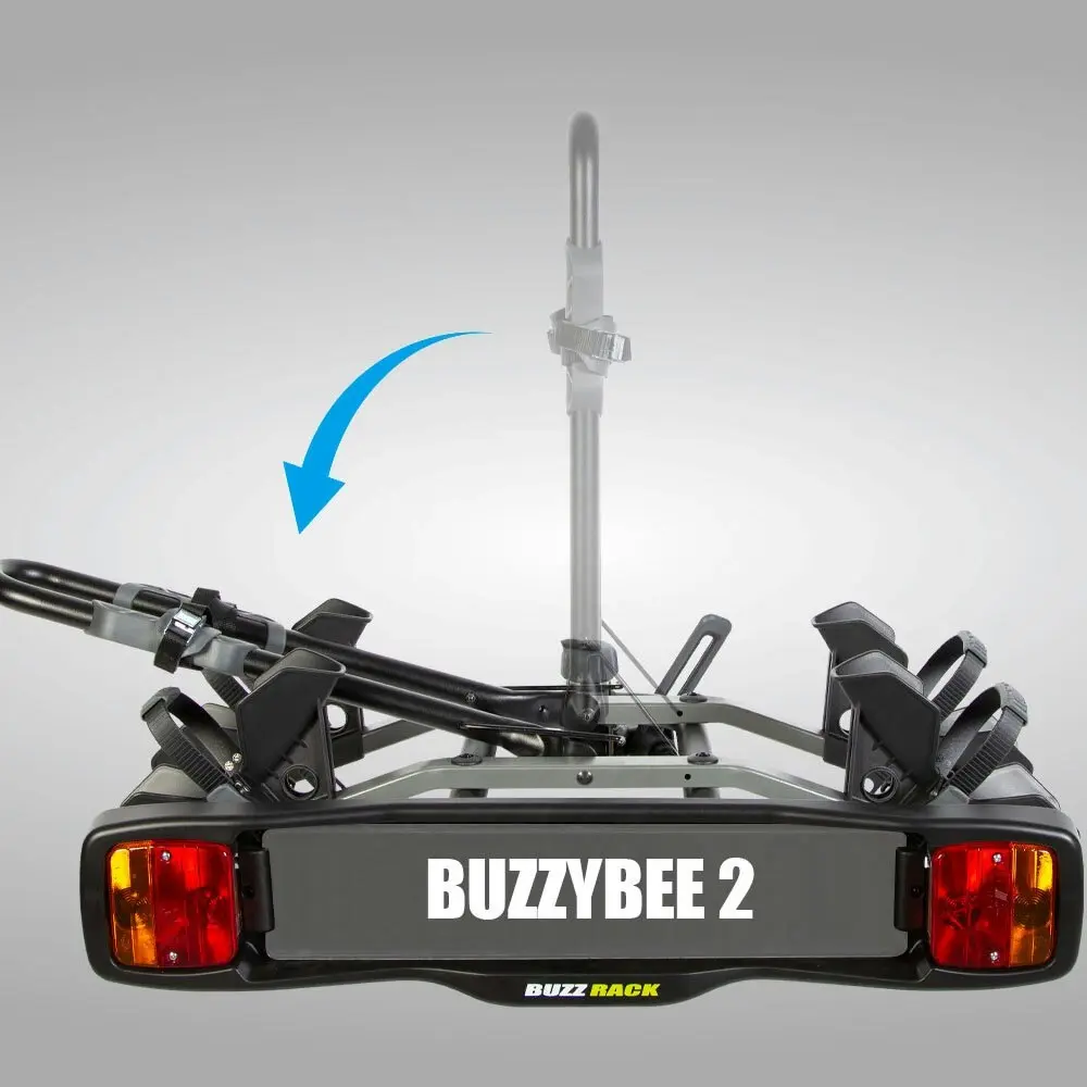 Buzz Rack 2 Platform Bike 88cm Rack Carrier Bicycle Mount Tow Ball for Car Black