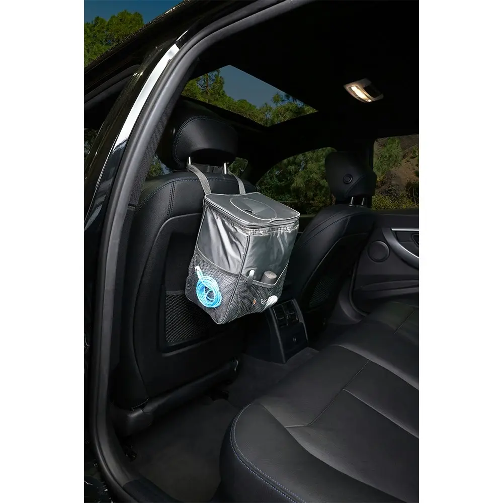 2-in-1 7.5L Car Drink/Beverage/Food Insulated Cooling Bag Organiser & Trash Can