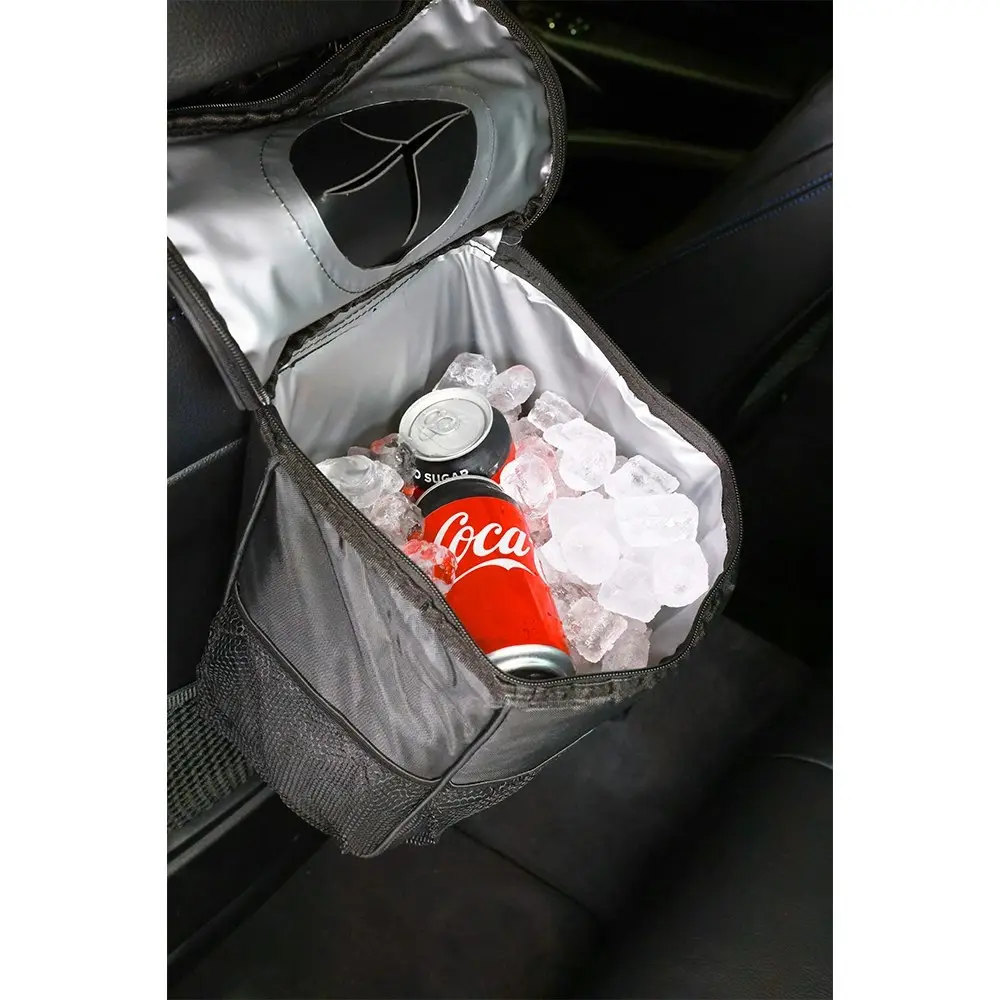 2-in-1 7.5L Car Drink/Beverage/Food Insulated Cooling Bag Organiser & Trash Can