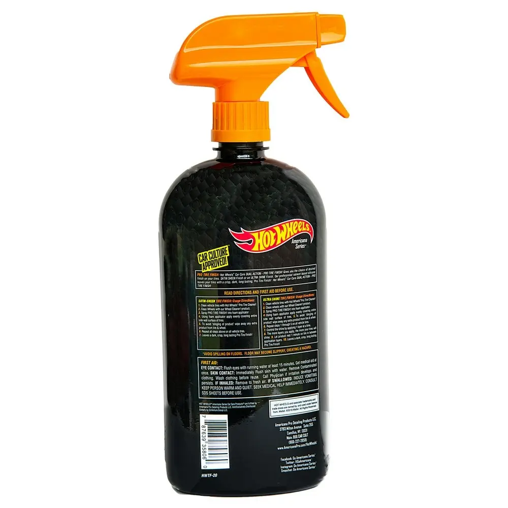 Hot Wheels Pro Tire Finish Americana Series After Car Cleaner Spray 590ml