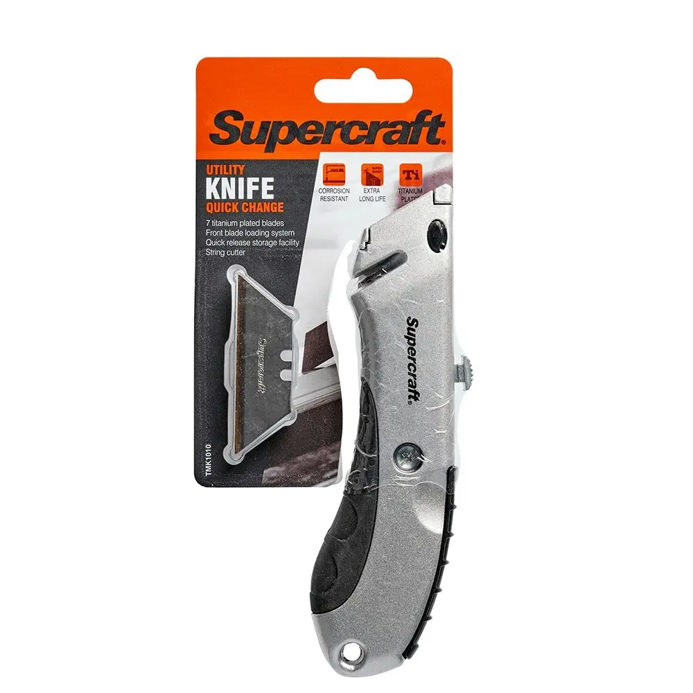 Supercraft Multipurpose Knife/Box Cutter Quick Changing With 7 Blades Set