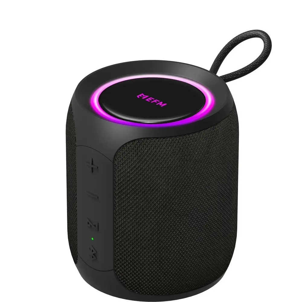 EFM Austin Waterproof LED Wireless Mini Bluetooth Portable Speaker Stereo Black