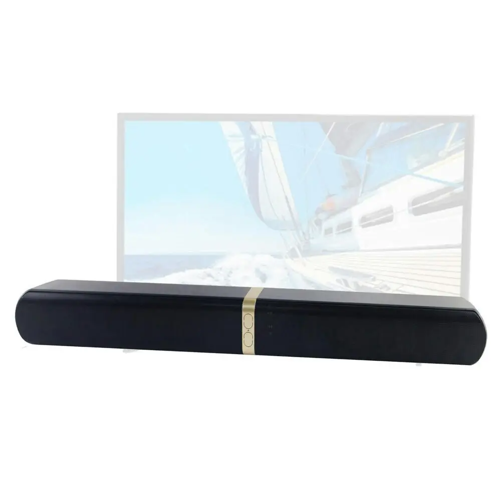 Sansai Bluetooth 4.0 Soundbar Wireless Home/TV Sound Speaker w/ FM Radio Gold