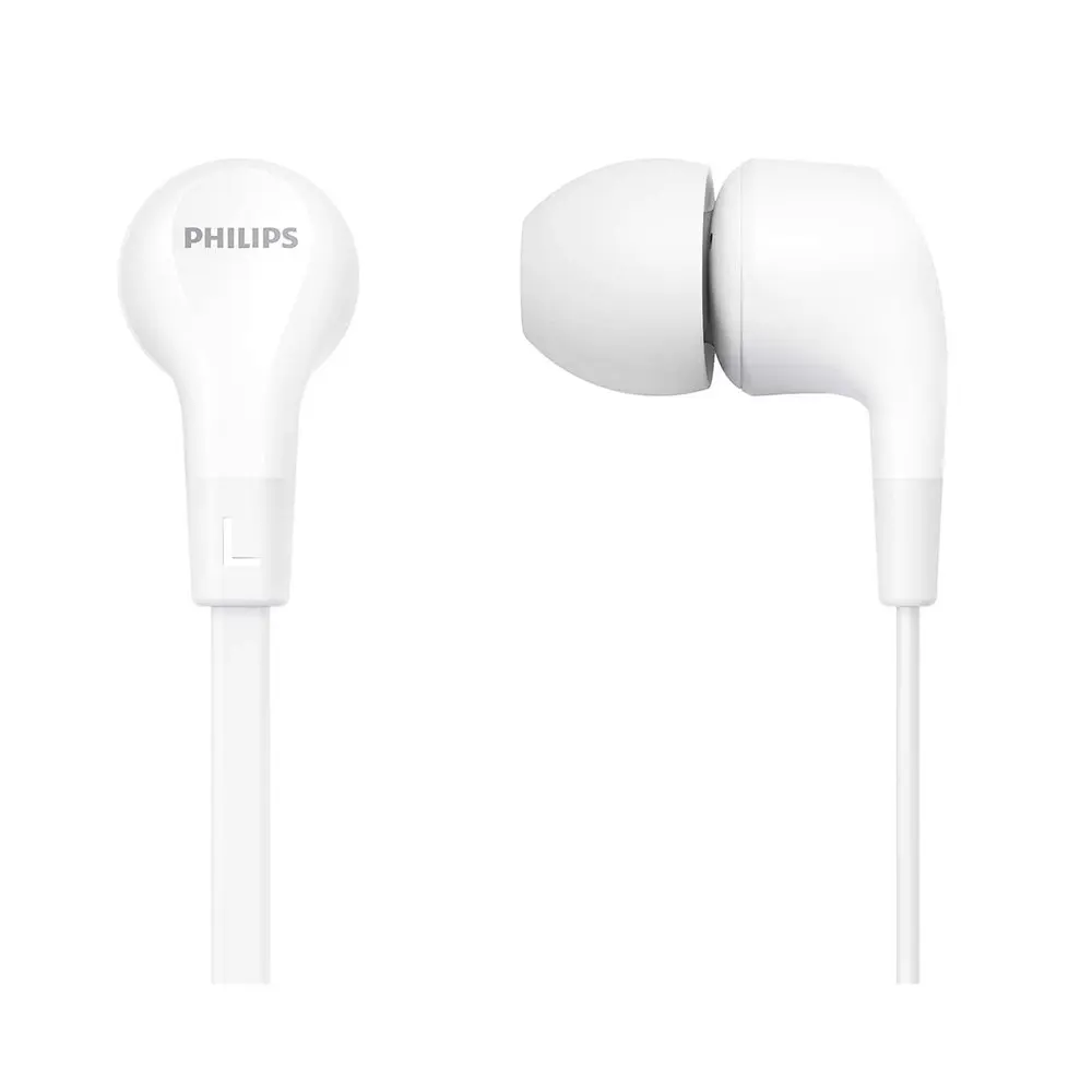 Philips Upbeat Series 1000 In-Ear Wired Headphones w/ Built-In Mic/3.5mm White