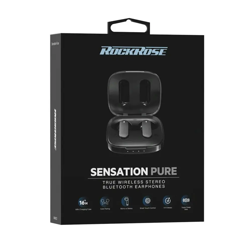 RockRose Sensation True Wireless Bluetooth Stereo Earbuds Smart Touch Control