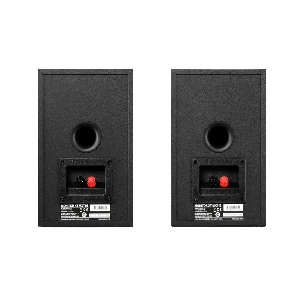 Polk Audio MXT15BK Dolby Atmos Monitor Bookshelf Speaker Entertainment Pair BLK