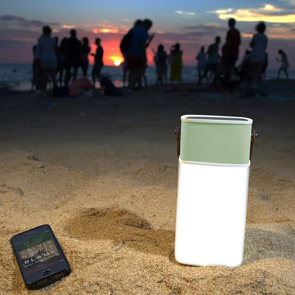 Lava BrightSounds  Wireless Bluetooth/3.5mm Speaker/LED Ambient Light Lamp Green