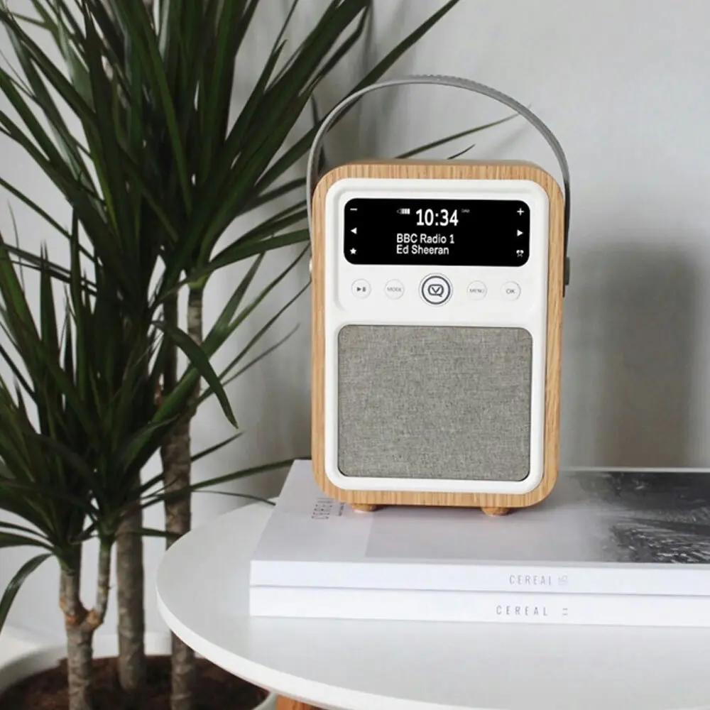 View Quest Monty Retro DAB+ Digital AM/FM Radio/Bluetooth/Wireless Speaker Oak