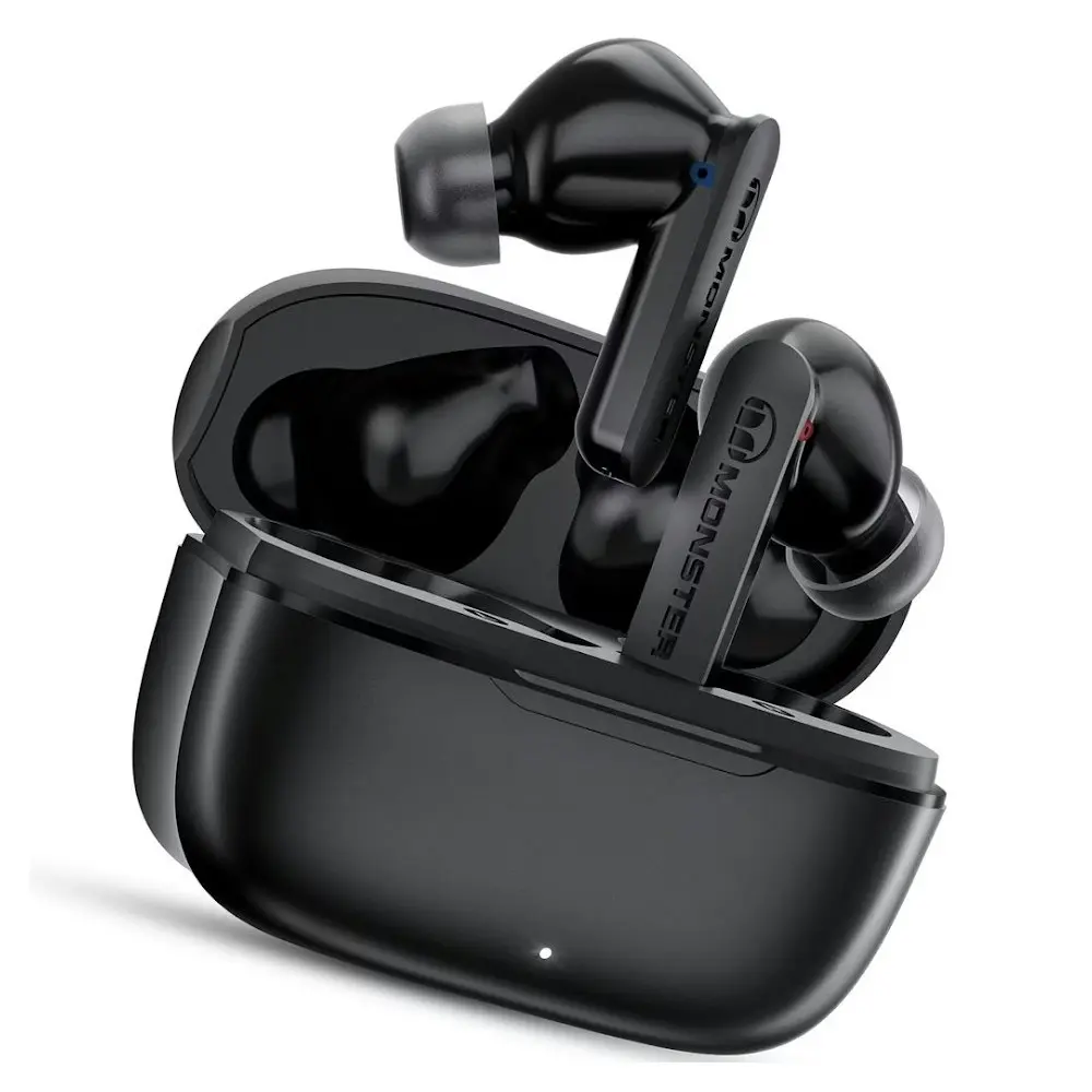 Monster N-Lite Clear Talk Wireless Bluetooth Music Earbuds Ear Set Black Set