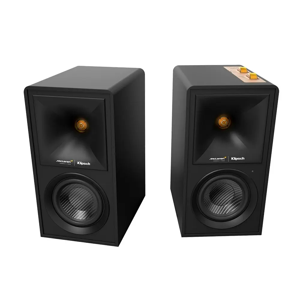 2pc Klipsch The Fives Mclaren Powered Monitors Audio Bluetooth Speakers Black