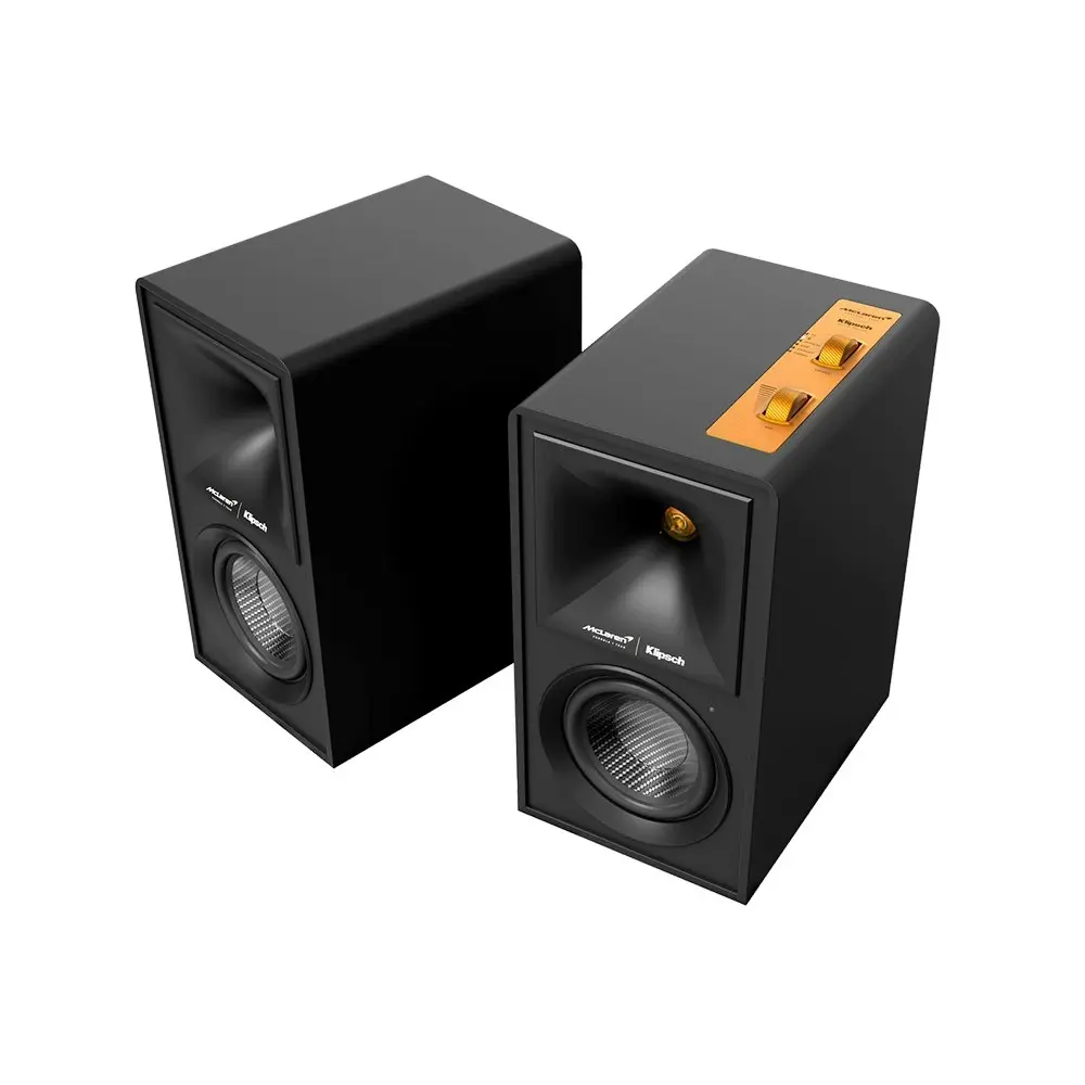 2pc Klipsch The Fives Mclaren Powered Monitors Audio Bluetooth Speakers Black