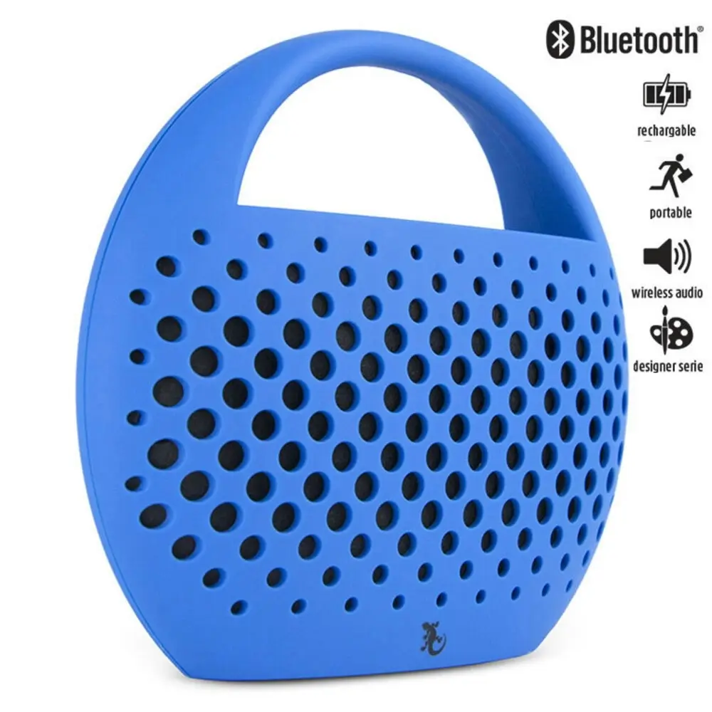 Gecko Portable Bluetooth Speaker Wireless Audio for HTC/iPhone/Galaxy/LG Blue