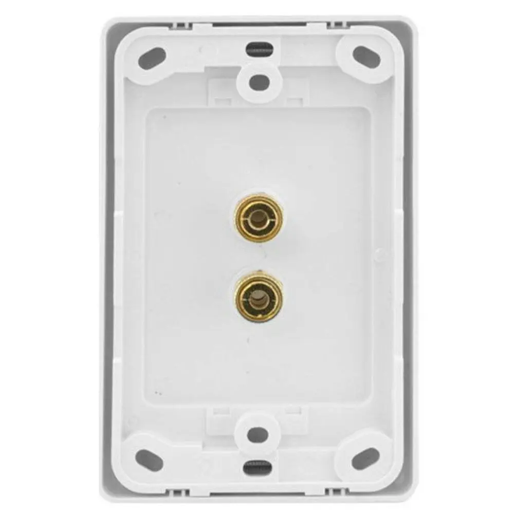 Pro2 PRO1030 1 way 2 Terminal Speaker Wall Plate/2X Banana Sockets/Suit Clipsal