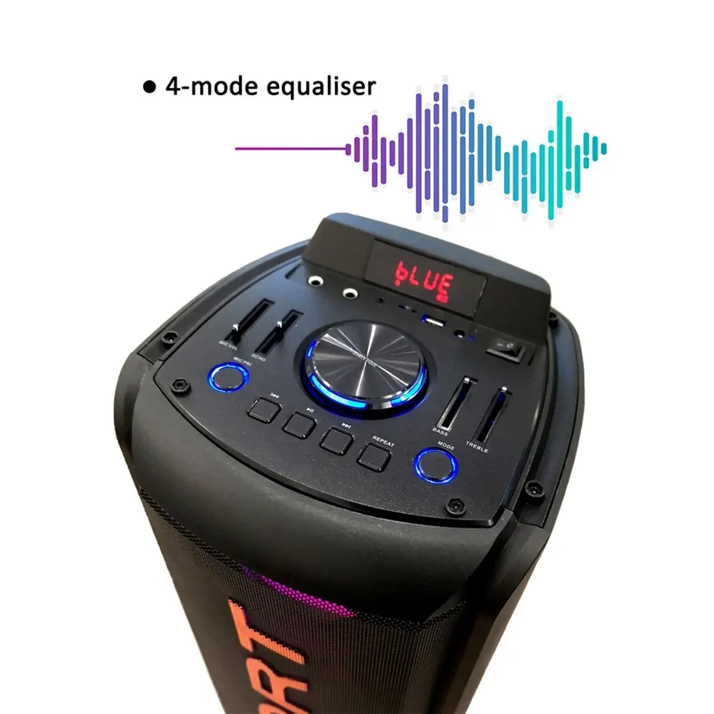 Sansai Bluetooth/Wireless 300W Karaoke/Party Speaker w/FM Radio/AUX/USB/TF Card