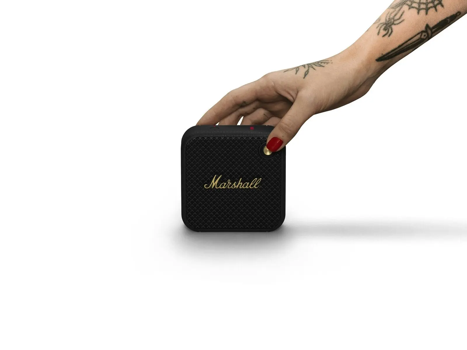 Marshall Willen Portable Wireless Bluetooth Speakers For Mobile Phones BLK/Brass