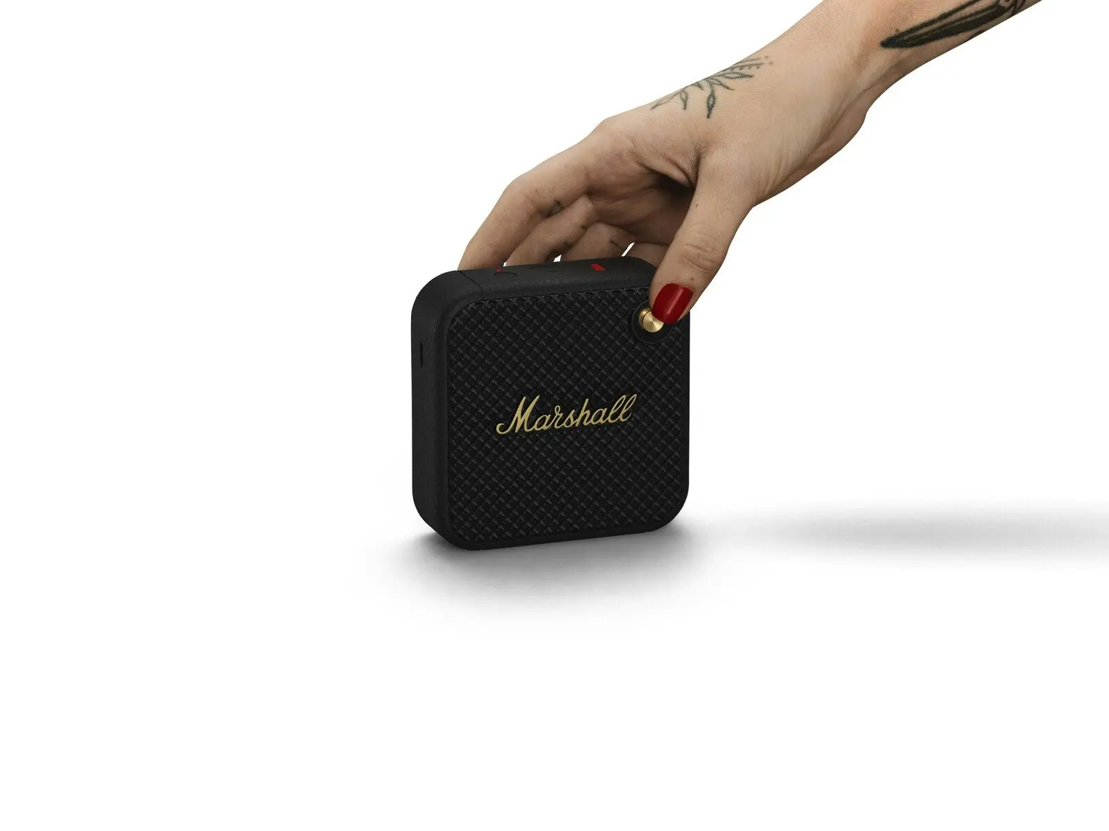 Marshall Willen Portable Wireless Bluetooth Speakers For Mobile Phones BLK/Brass