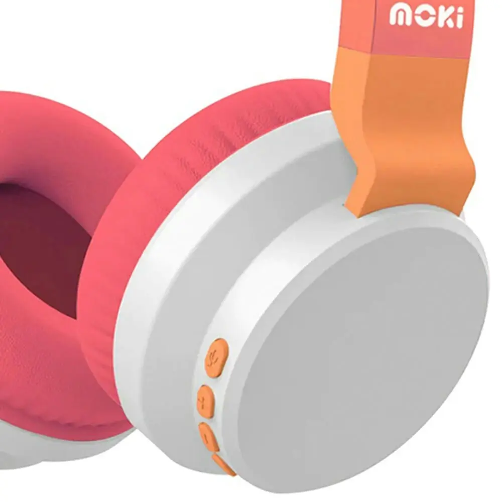 Moki Colourwave Wireless and Wired Dual use Headphones Sunset 120cm Cable Length