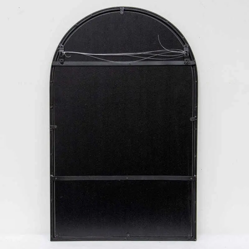 Large Black Arch Design Wall Mirror 80cm