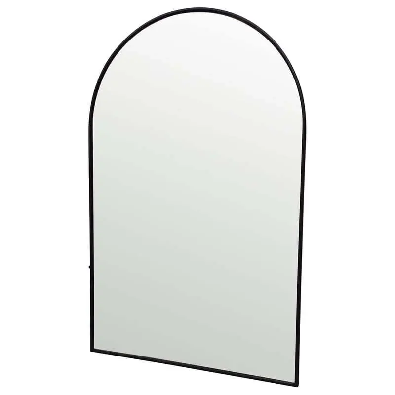 Large Black Arch Design Wall Mirror 80cm