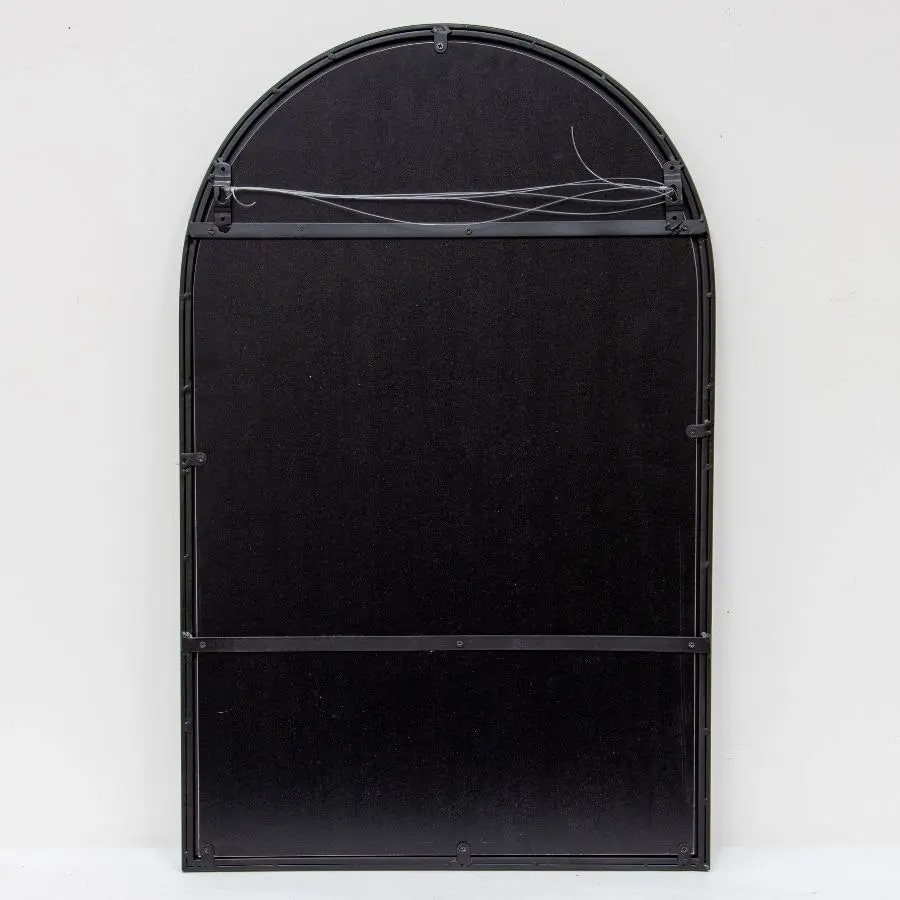 Large Black Arch Design Wall Mirror 80cm