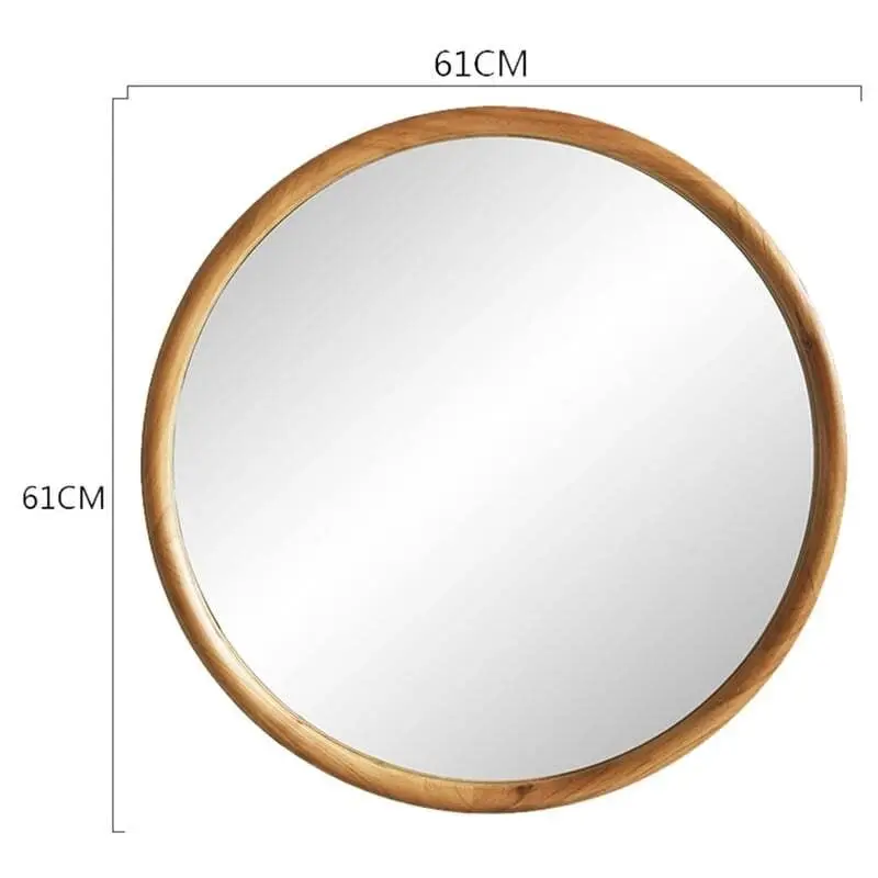 Willow & Silk Mid-Century Style Round Framed Wall Mirror 61cm