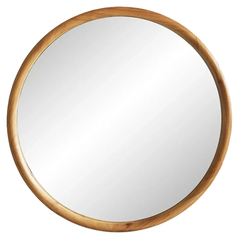 Willow & Silk Mid-Century Style Round Framed Wall Mirror 61cm