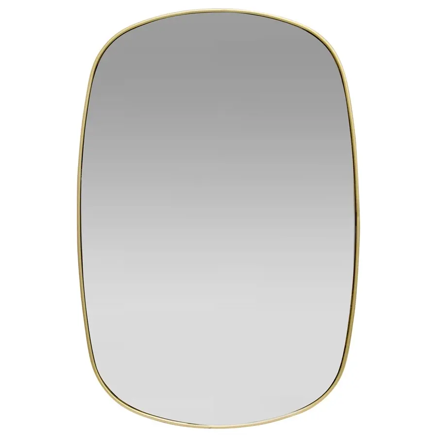 Willow & Silk Large Gold Border Design Wall Mirror 67cm