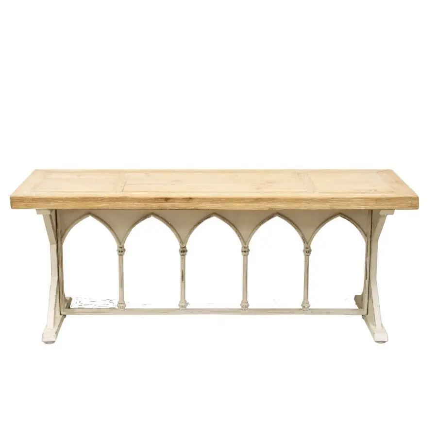 Willow & Silk 115cm Martinique Wooden Bench Console Table