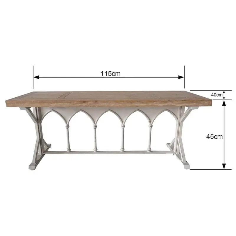 Willow & Silk 115cm Martinique Wooden Bench Console Table