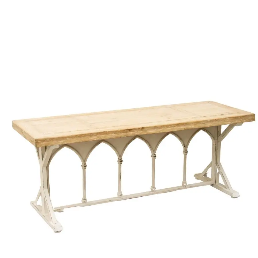 Willow & Silk 115cm Martinique Wooden Bench Console Table