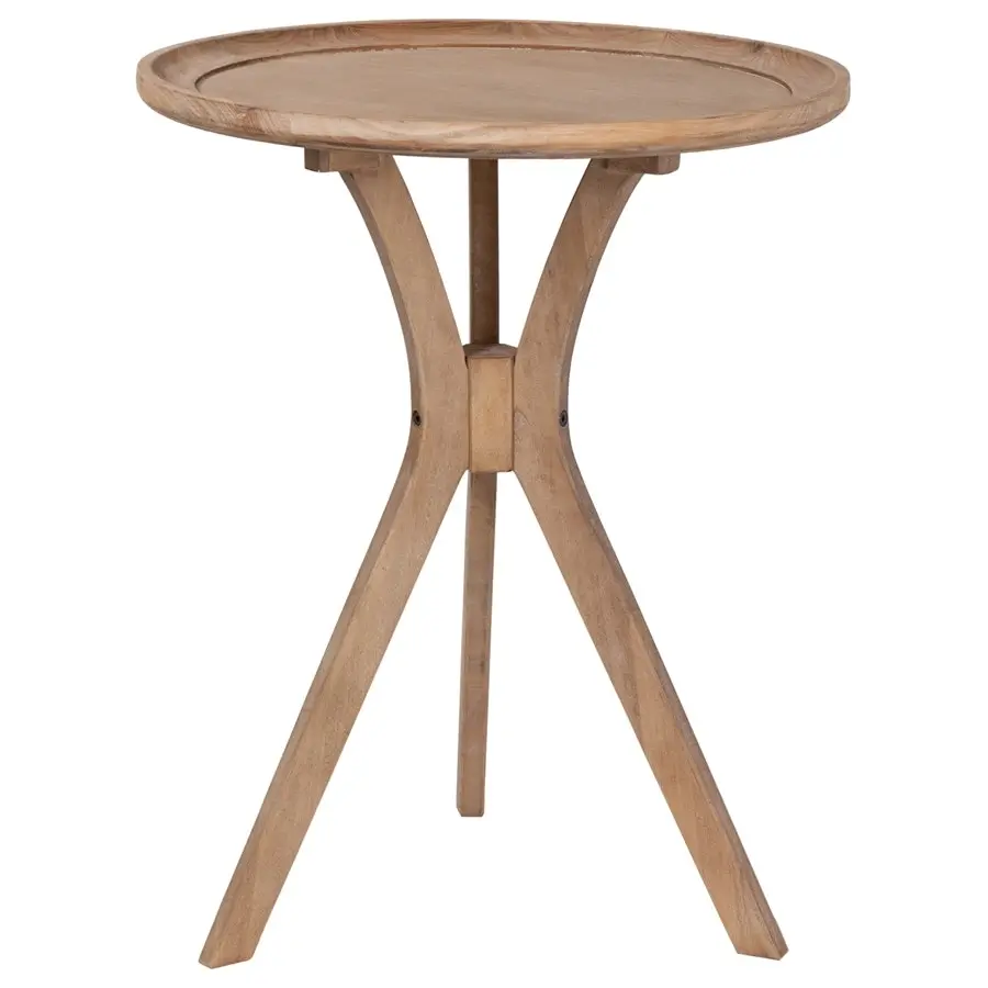 Willow & Silk Wooden 60x48cm Cross-Leg Occasional Stool/Side Table