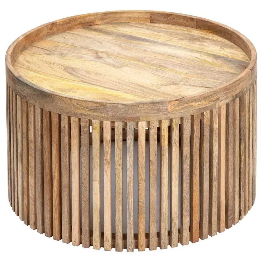 Willow & Silk Wooden 75x46cm Round Tropea Coffee/Side Table